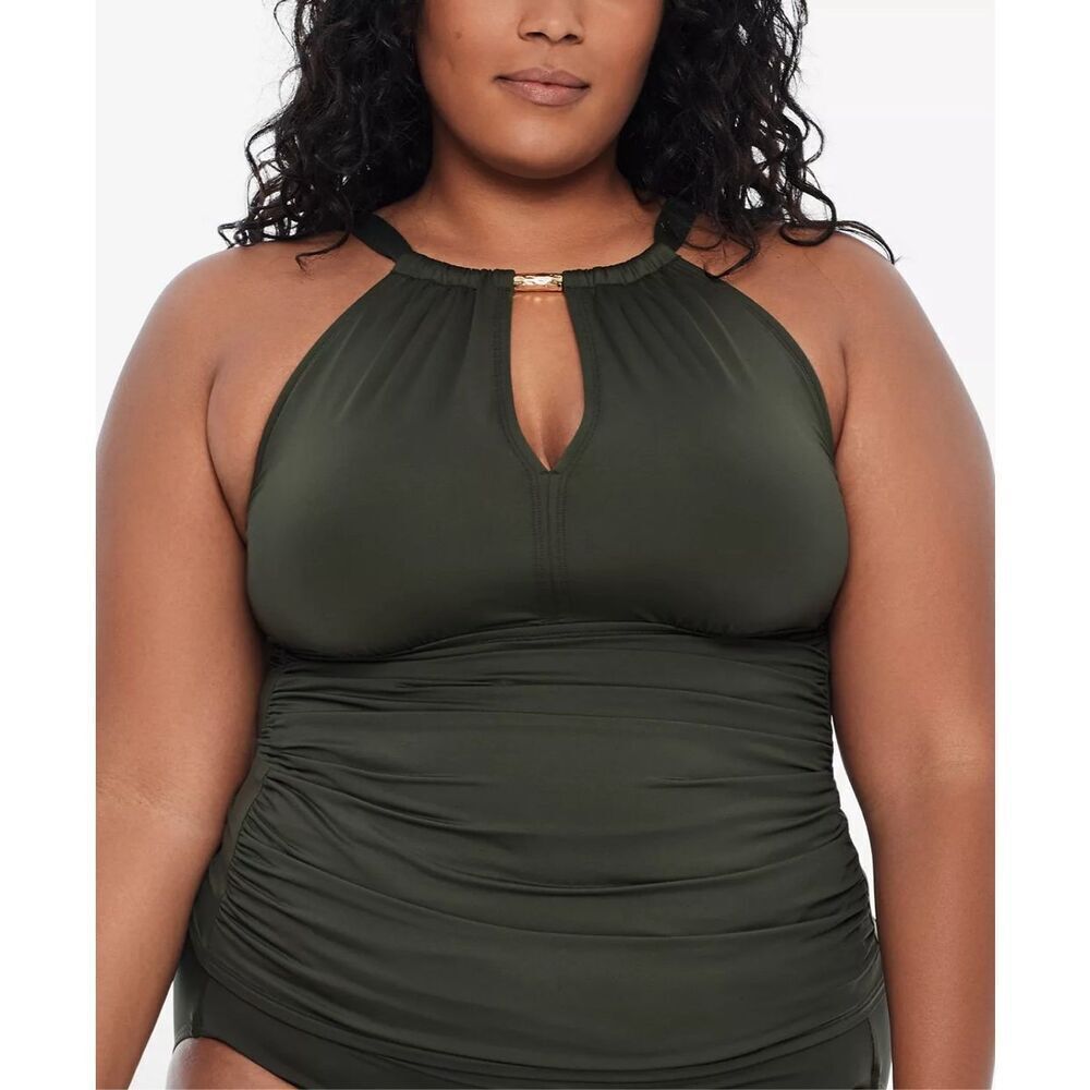 Lauren Ralph Lauren NWT black tankini swim top size 12